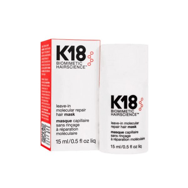 K18‏ לשיער מסכה לתיקון ושיקום מולקולרי של השיער ב-4 דקות (ללא שטיפה) 15 מ"ל – K18‏
