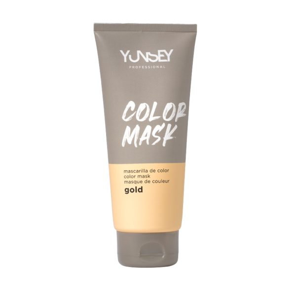 מסכה עם צבע לרענון/חיזוק גוון השיער – 200 מ”ל -גוון זהב (gold) – Yunsey