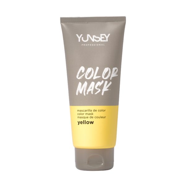 מסכה עם צבע לרענון/חיזוק גוון השיער – 200 מ”ל -גוון צהוב (yellow) – Yunsey