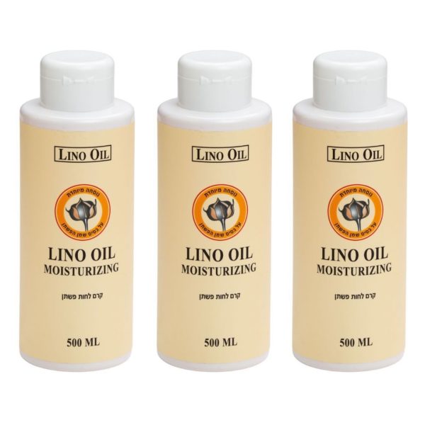 שלישיית קרם לחות לשיער יבש - 500x3 מ"ל - לינו אויל